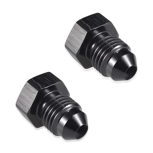 Male Flare Blanking Plug Fitting 4AN Adapter Hex Aluminum Black 2Pcs - Picture 1 of 6