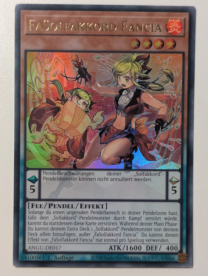 FaSolfakkord Fancia ANGU-DE017 Ultra Rare DE NM YUGIOH - Bild 1 von 1
