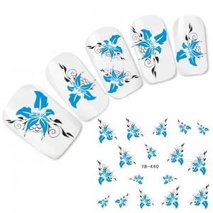 Nagel Sticker Nail Art Blumen Fuß Water Decal Flower Aufkleber - Picture 1 of 1