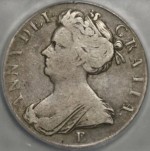 1707-E ICG VG 10 Anne Crown Great Britain Scotland 5 Shillings Coin (21053102C) - Picture 1 of 6