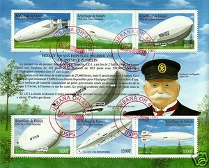 100th. ANNIV. OF THE FIRST ZEPPELIN, VERY NICE SOUVENIR SHEET, LOT # 303 - Picture 1 of 1