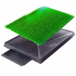 30"x20" Puppy Pet Potty Training Pee Indoor Toilet Dog Grass Pad Mat Turf Patch - Picture 1 of 7