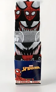 NEW Marvel Spider-Man Men's CREW SOCKS 6-Pair Shoe Size 8-12 - Picture 1 of 7