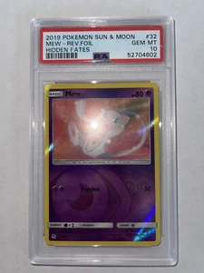 Pokemon Hidden Fates Mew reverse foil Holo Card *GEM MINT PSA 10* - Picture 1 of 1