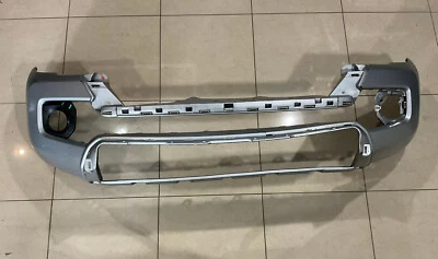 Front Bumper Cover Silver Toyota Tacoma SR SR5 Limited 2016-2019 52119+04220 OEM - Image 1 of 4