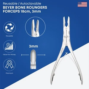 Beyer Bone Rongeurs Forceps Length 18cm stainless steel Orthopedic Instruments - Picture 1 of 2