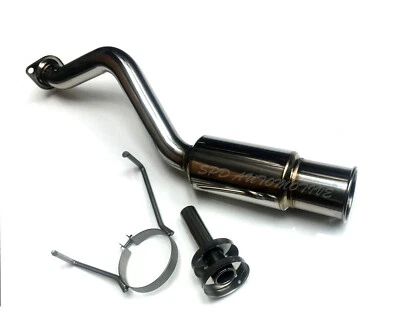 HONDA CIVIC 2.0 TYPE R EP3 N1 SPOON ANGLED KICKER 4" TIP EXHAUST BACK BOX Y3730 - Image 1 of 4