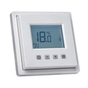 Digital Raumthermostat mit Gira Flächenschalter Rahmen für Fußbodenheizung - Bild 1 von 9