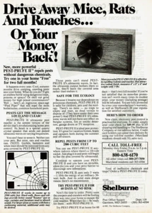 1983 Vintage Print Ad The Shelburne Company Pest-Prufe II Drive Away Mice Rats - Picture 1 of 2