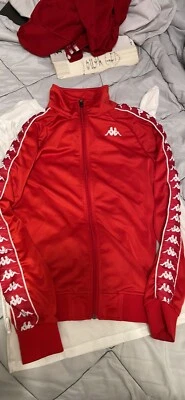 kappa chaqueta cremallera completa roja Foto 1 de 4