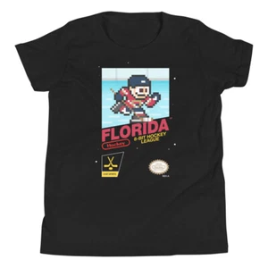 Florida Panthers Hockey Team Jersey 8-bit Nintendo Youth Kid Child T-Shirt - Picture 1 of 6