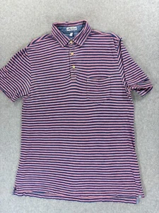 Polo Peter Millar cotone a righe manica corta (uomo piccola) rosa/blu - Foto 1 di 11