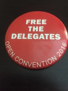 2016 Republican National Convention Free The Delegates Anti-Donald Trump Button - Picture 1 of 2