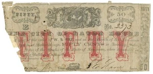 1861 City of Baton Rouge Louisiana LA 50c No.2373 (L2004) - Picture 1 of 2
