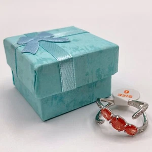 Bomb Party Ring RBP6157 Can You Keep Up Carnelian Ice Crystal .925 Silver Sz 6 - Picture 1 of 6