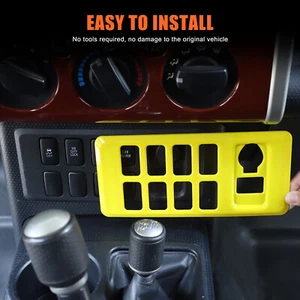 ABS Yellow Driving Assistance Decorate Frame Cover For Toyota FJ Cruiser 2007-21 - Picture 1 of 12