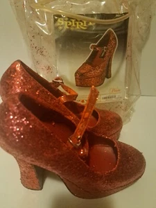 Spirit  Pleaser  Costume 5” Heel  Glitter Red Shoes Women’s Size S 7  - Picture 1 of 4