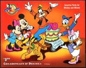 DISNEY - Dominica - 1998 'MICKEY & MINNIES 70th ANNIVERSARY' MS MNH [D8658] - Imagen 1 de 1