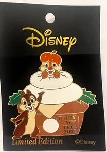 Chip and Dale Kagami Mochi Happy New Year 2006 Japan Disney Pin C03 - Picture 1 of 2