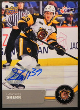 2021-22 21/22 Upper Deck CHL AUTOGRAPH #87 Lawson Sherk Hamilton Bulldogs