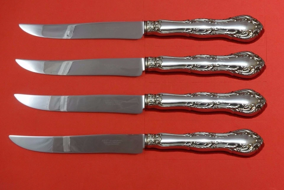 Juego de cuchillos para carne Old Atlanta by Wallace de plata esterlina 4 piezas tamaño Texas personalizado Foto 1 de 1