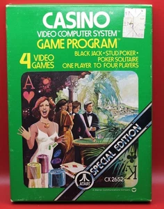 Casino 1979 Atari 2600 Video Game Complete CIB Special Edition CLEAN w Manual  - Picture 1 of 8