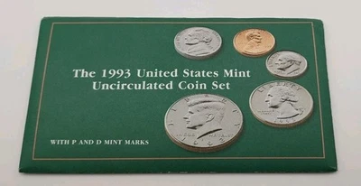 1993 US Mint 10 Coin Uncirculated Set Complete Philadelphia & Denver OGP & COA - Image 1 of 3