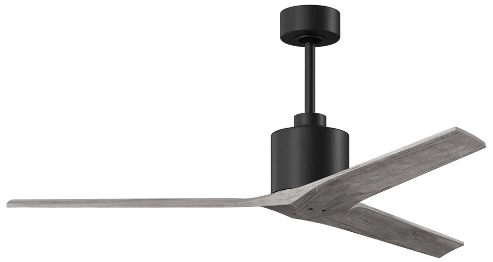 60" Matthews Mollywood Matte Black Barnwood Damp Rated Fan with Remote - Image 1 of 1