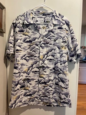 Lacoste Shirt Mens Size L Multicolor Greetings From France Button Up Preppy - Image 1 of 4