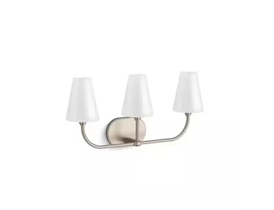Kohler Kernen By Studio McGee Three-Light Brushed Nickel Sconce 32257-SC03-BNL - Image 1 of 4