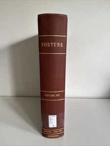 Vtg FORTUNE Magazine January - June 1939 BOUND BOOK 6 Issues Ads Art Vol XIX - Picture 1 of 13