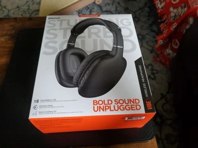 NIB & SEALED - HYPERGEAR VIBE Wireless Bluetooth Headphones - BLACK  - Image 1 of 4