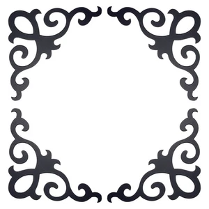 4 Stück Seif-Klebende Wandaufkleber Spiegel Aufkleber für Zuhause, Schwarz (15x15cm) - Bild 1 von 7