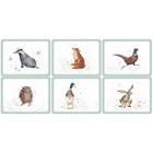 Pimpernel Wrendale Placemats Set of 6 Medium Cork-Backed Hannah Dale