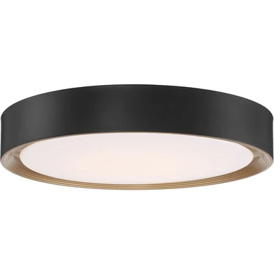 Access Lighting 49972LEDD-MBL/ACR Malaga Flush Mount Matte Black and White - Image 1 of 4