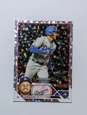 2023 Topps Update Series Rookie Debut Silver Pattern Foil Michael Busch RC #US66 - Image 1 of 2