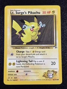 Pokemon Card Lt. Surge's Pikachu 81/132 Near Mint - Picture 1 of 6