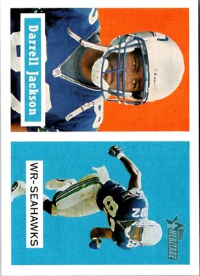 2002 Topps Heritage Darrell Jackson #88 Seattle Seahawks Football Card - Image 1 of 2