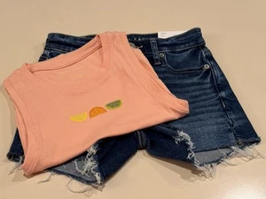American Eagle NWT Shorts And NWOT Tank - Picture 1 of 5