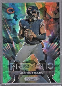 2023 Panini Prizm - Prizmatic Justin Fields #3 Green Ice Prizm - Picture 1 of 2