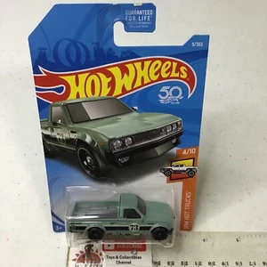 2018 HOT WHEELS HW HOT TRUCKS #9 GREEN DATSUN 620 PICKUP TRUCK 1/64 MIP - Picture 1 of 4