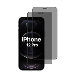 iPhone 12 Pro Privacy Screen Protectors (2 Pack) Anti-Spy Tempered Glass - Picture 1 of 3