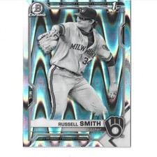 Russell Smith 2021 Bowman draft chrome ray wave refractor 1st rookie card 