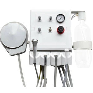 Unidad de turbina dental portátil pajita de 3 vías montada en la pared 4 agujeros succión débil EE. UU. - Imagen 1 de 8