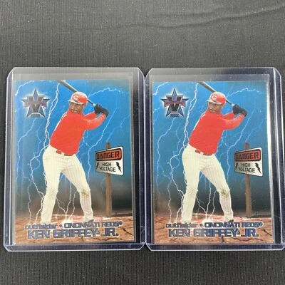 (2) Ken Griffey Jr Cincinnati Reds 2000 Vanguard High Voltage Baseball Card #13  - Image 1 of 2
