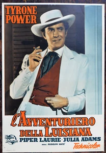 Photobusta O. The Adventurer of Louisiana Mississippi Gambler 53 Tyrone Power - Picture 1 of 1