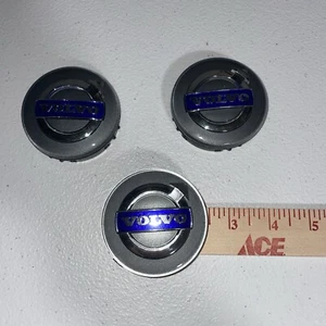 (3) Volvo Wheel Center Hub Cap Gray 2 1/2" Genuine Factory OEM 30666913 - Picture 1 of 3