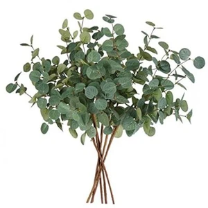 6Pcs Artificial Stems Tall 24" Faux Branches Fake Greenery Plants Eucalyptus - Picture 1 of 7