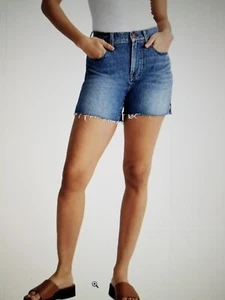 Madewell High Rise Denim Mid Length Jean Shorts Medium Blue Women's Size 25 - Picture 1 of 10
