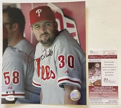 Cory Lidle Signed Autographed Glossy 8x10 Photo Philadelphia Phillies : JSA COA - Image 1 of 3